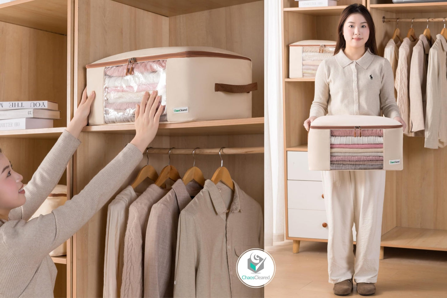 Chaos Cleared Canvas Clothing Bag 2 Pack - ChaosCleared