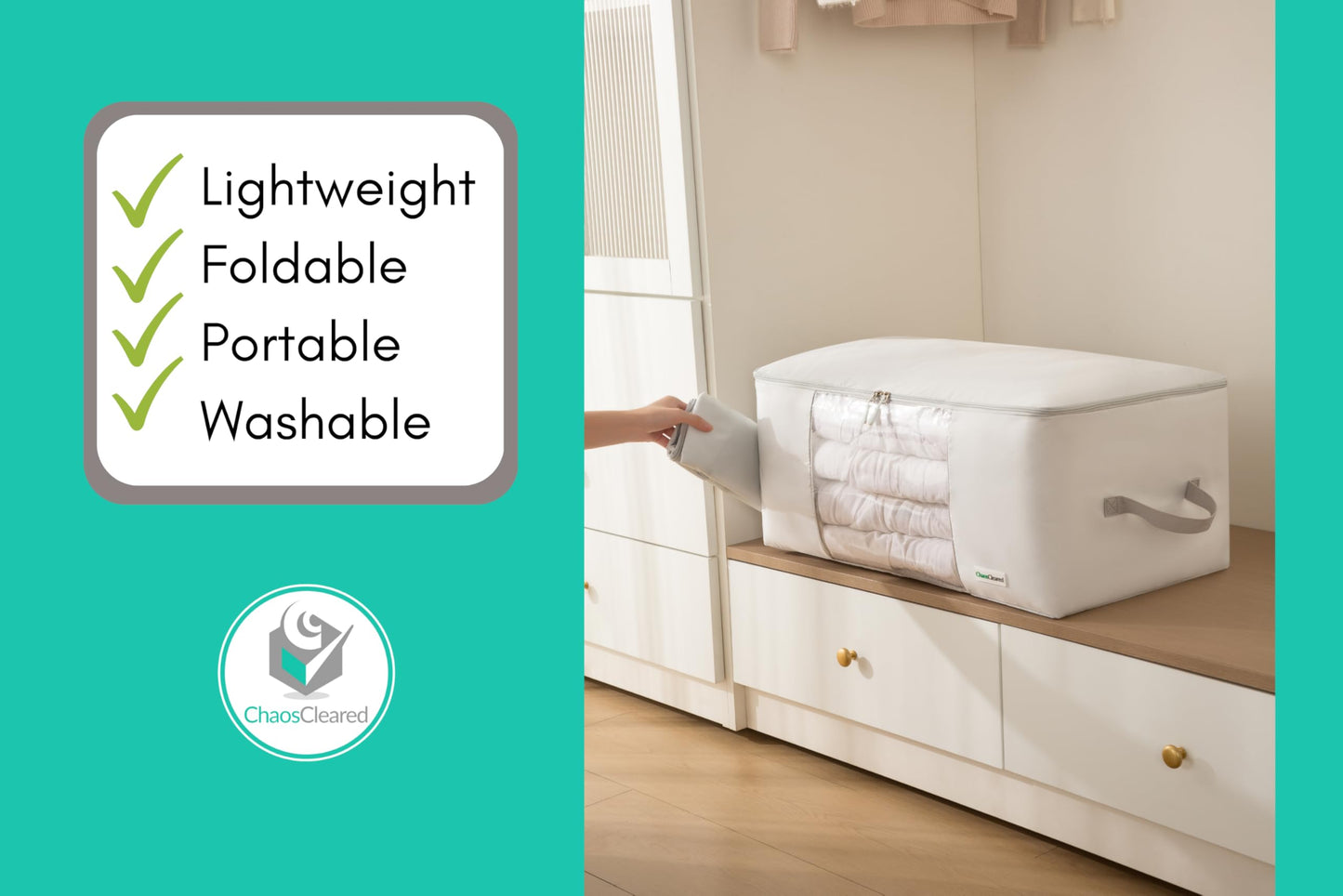 Chaos Cleared Gray Comforter Bag