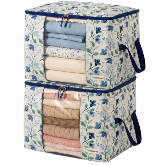 Chaos Cleared Blue Floral Bag 2 Pack - ChaosCleared