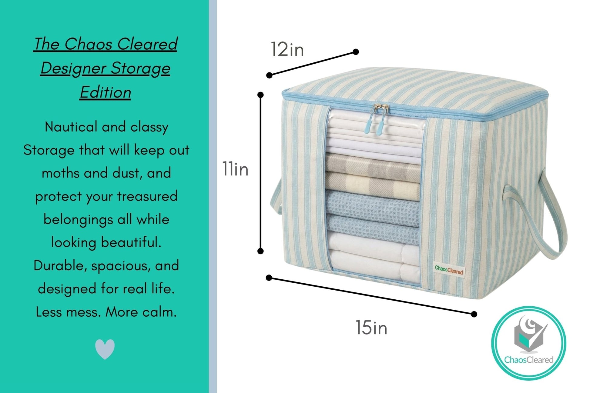 Chaos Cleared Blue Stripe Bag 2 Pack - ChaosCleared