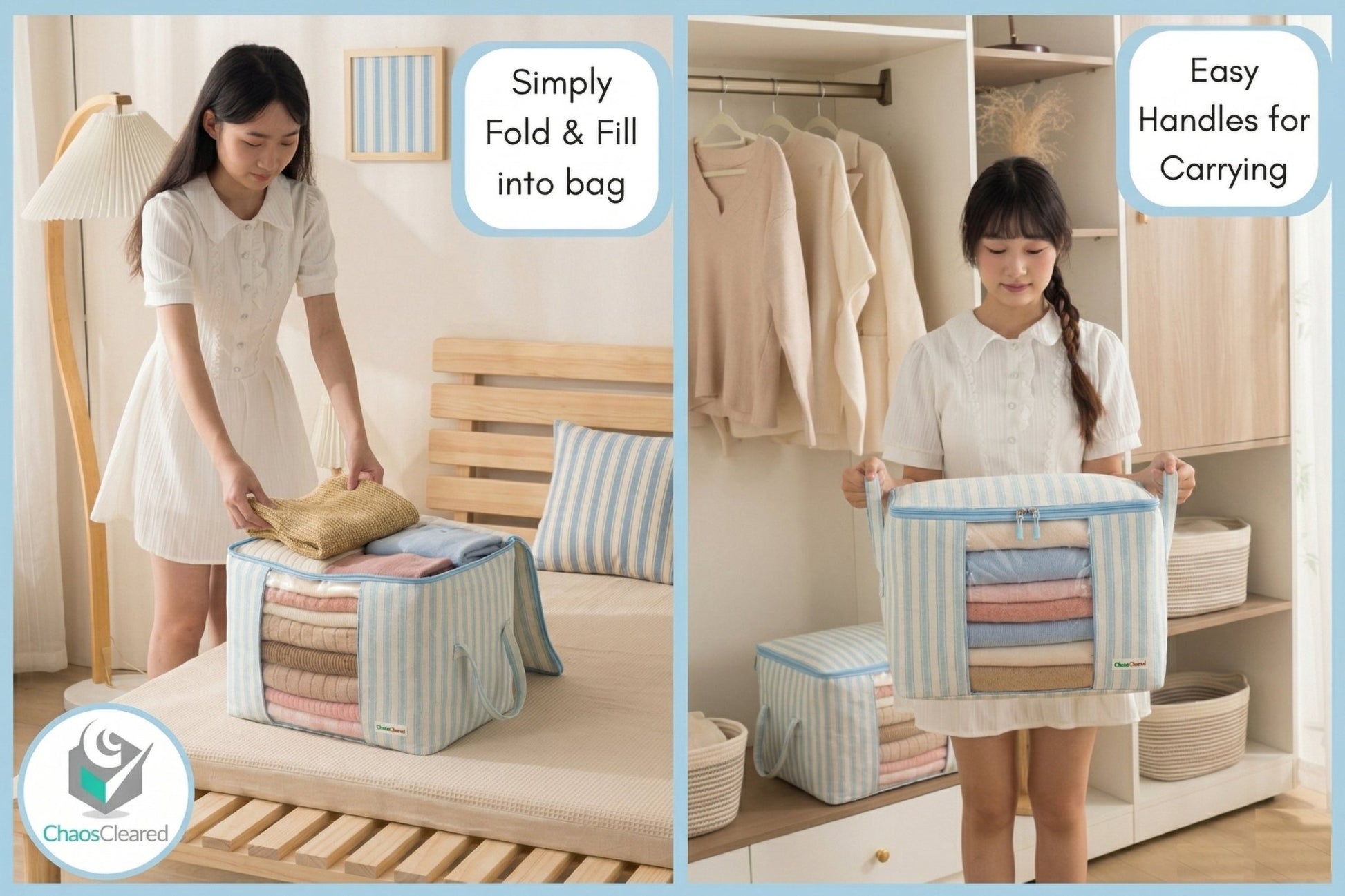Chaos Cleared Blue Stripe Bag 2 Pack - ChaosCleared