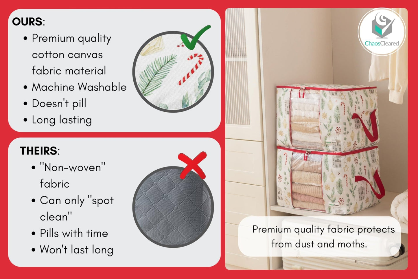 Chaos Cleared Candycane Bag 2 Pack - ChaosCleared