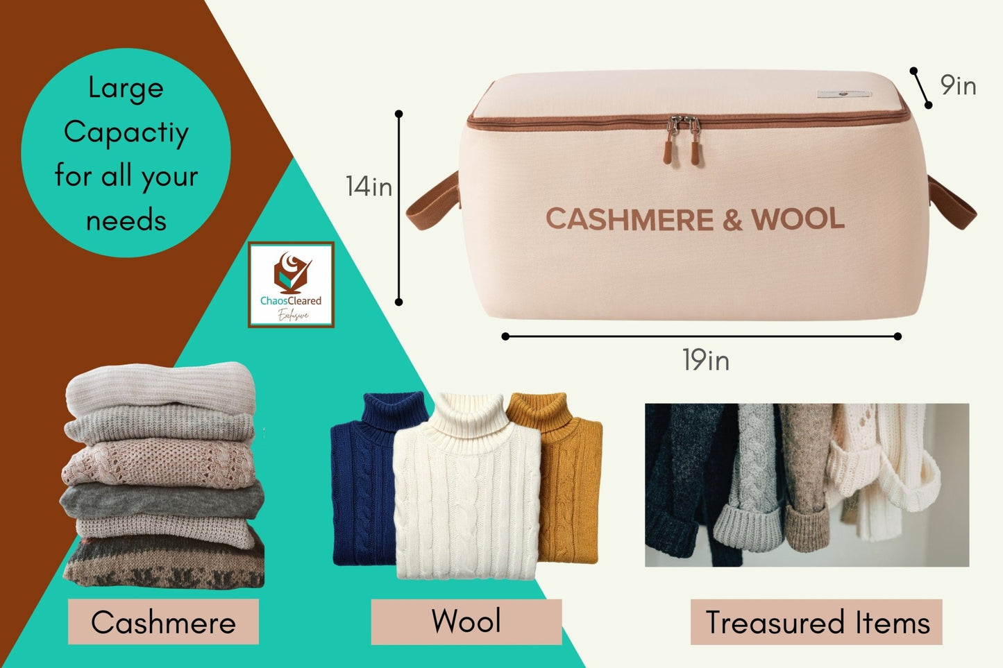 Chaos Cleared Canvas Cashmere Bag - ChaosCleared