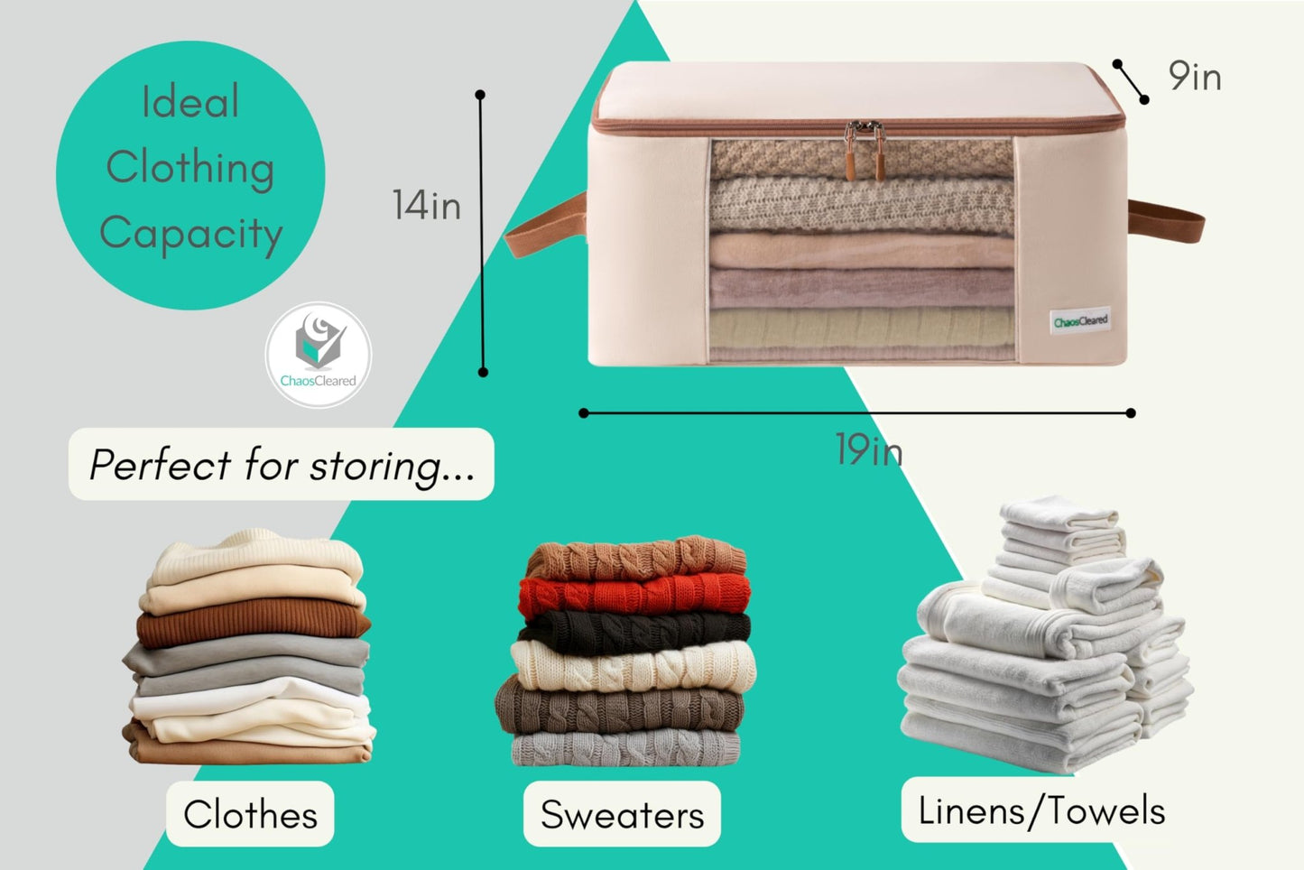 Chaos Cleared Canvas Clothing Bag 2 Pack - ChaosCleared