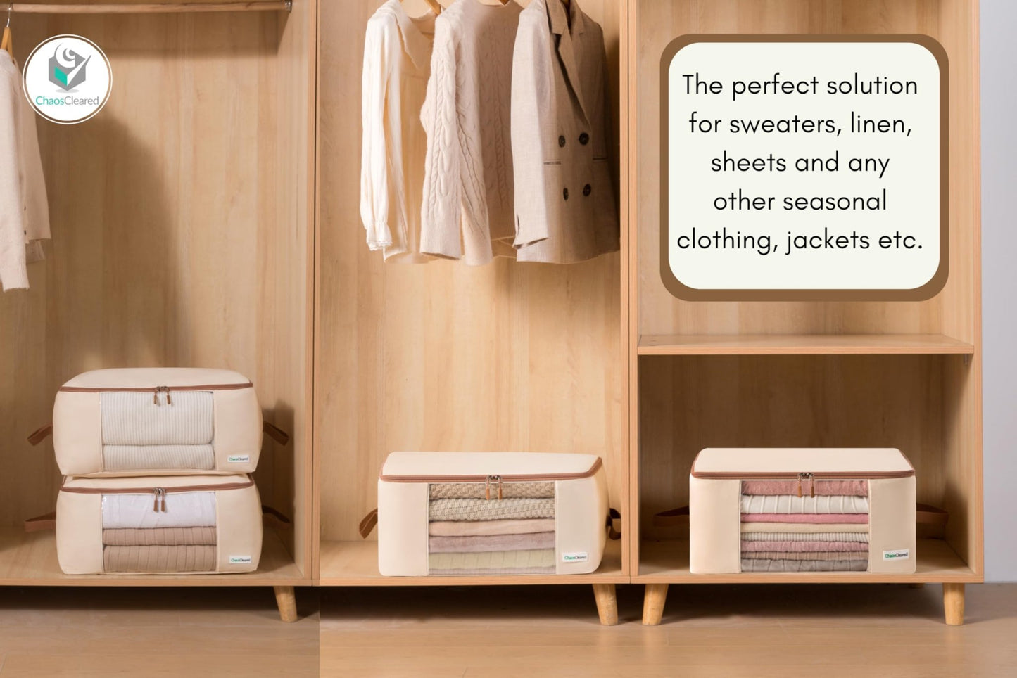 Chaos Cleared Canvas Clothing Bag 2 Pack - ChaosCleared