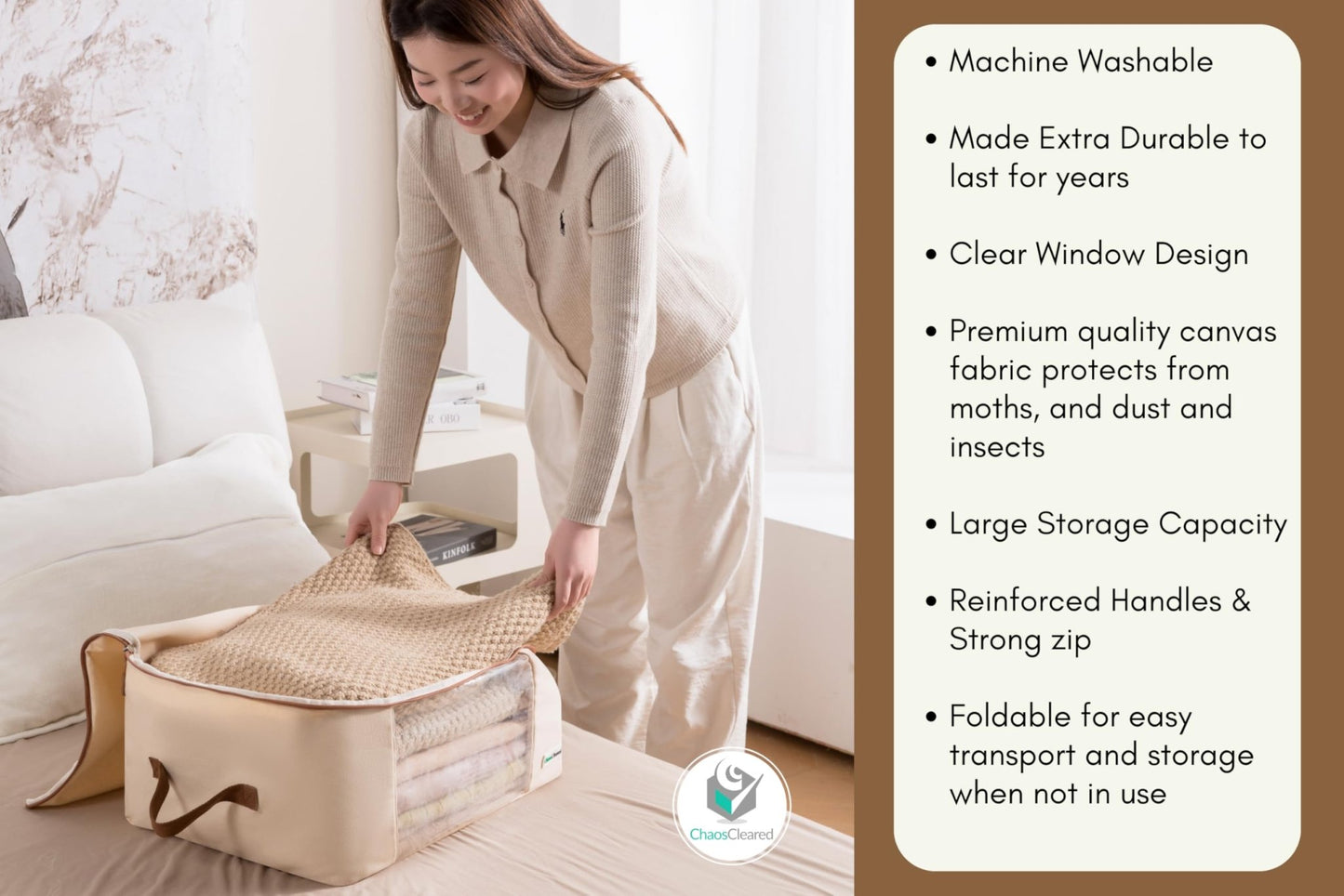 Chaos Cleared Canvas Clothing Bag 2 Pack - ChaosCleared