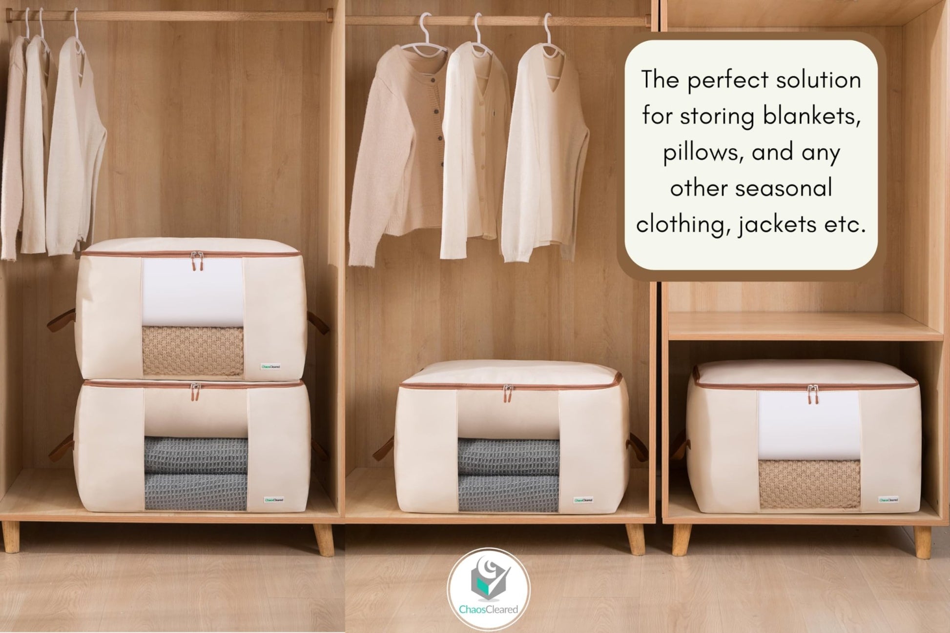 Chaos Cleared Canvas Comforter Bag 2 Pack - ChaosCleared