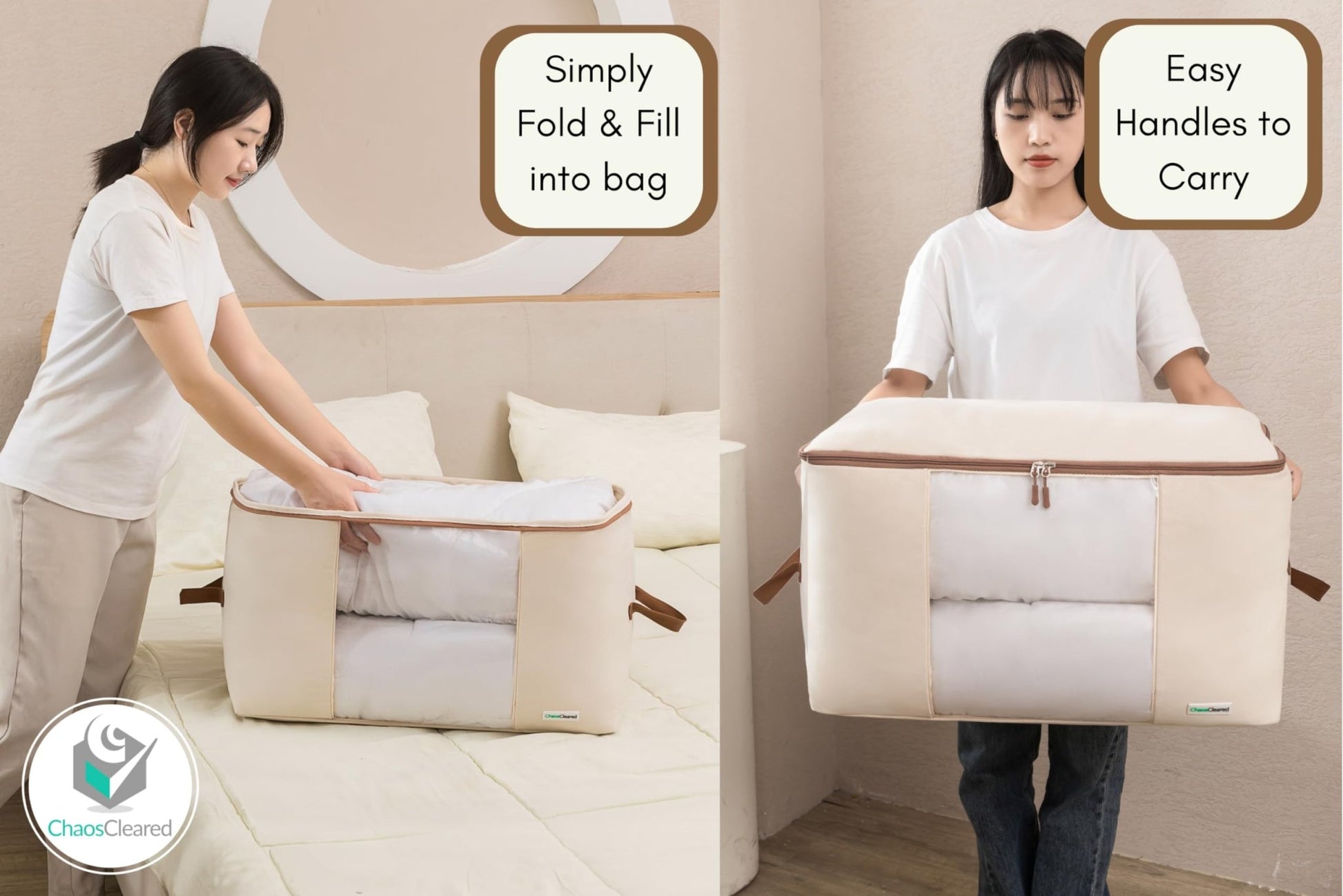 Chaos Cleared Canvas Comforter Bag 2 Pack - ChaosCleared