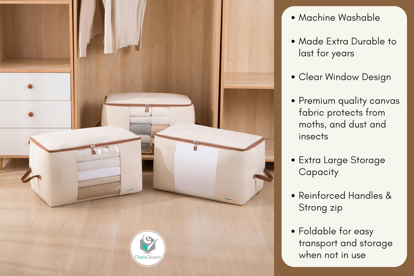 Chaos Cleared Canvas Comforter Bag 2 Pack - ChaosCleared