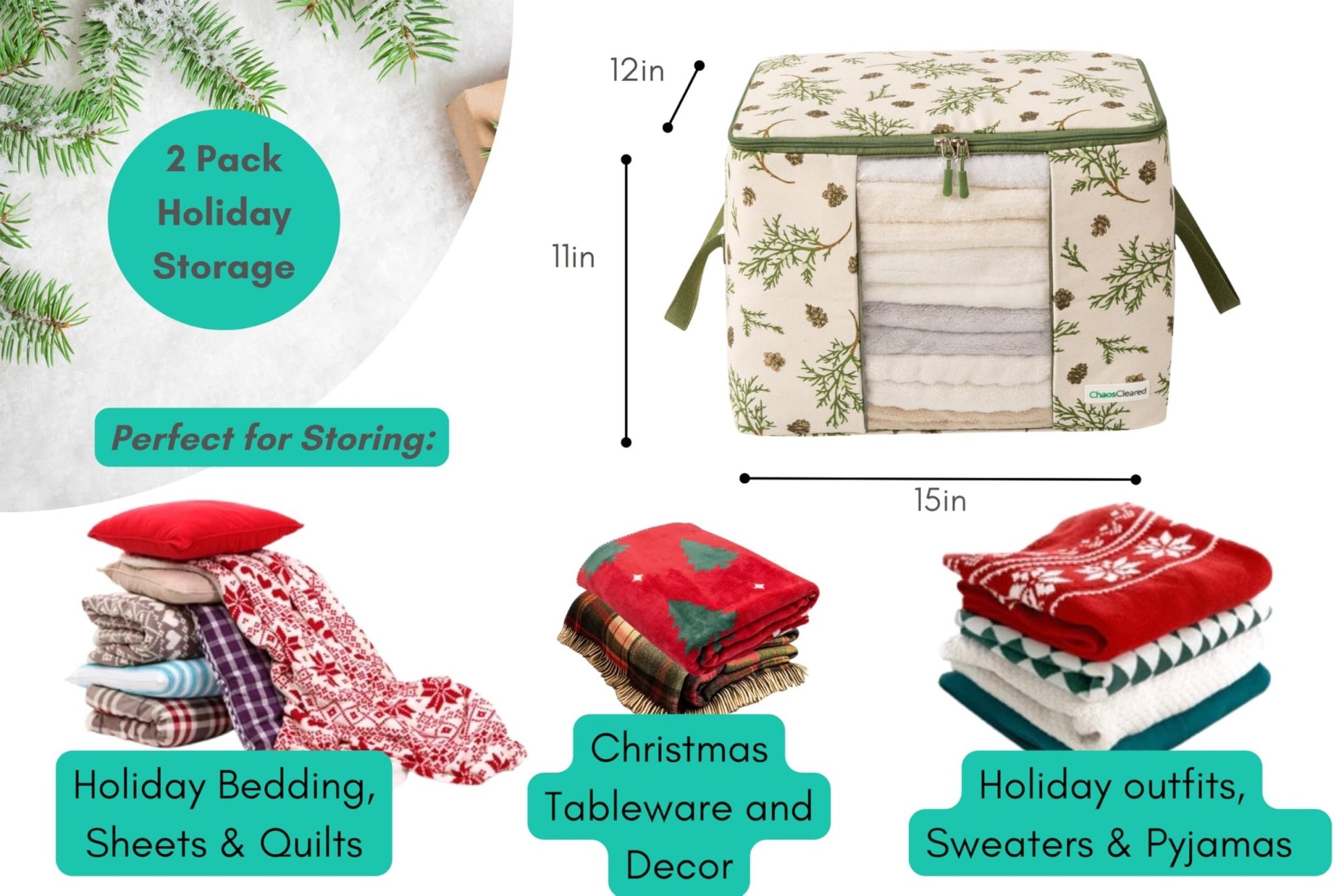 Chaos Cleared Mistletoe Bag 2 Pack - ChaosCleared