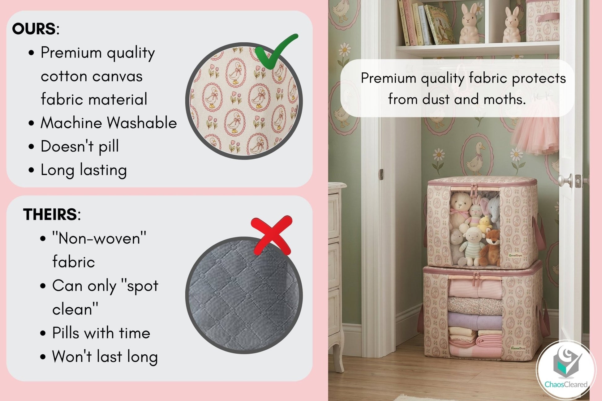 Chaos Cleared Pink Duck Bag 2 Pack - ChaosCleared