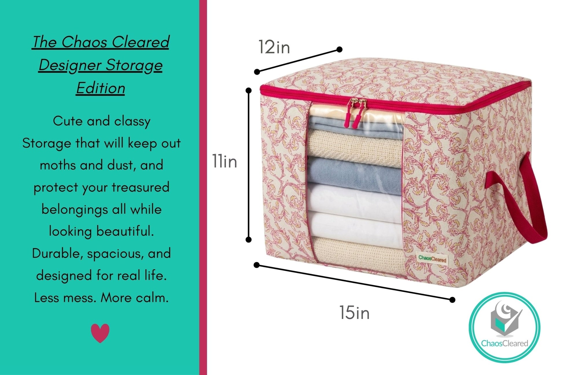 Chaos Cleared Pink Vines Bag 2 Pack - ChaosCleared