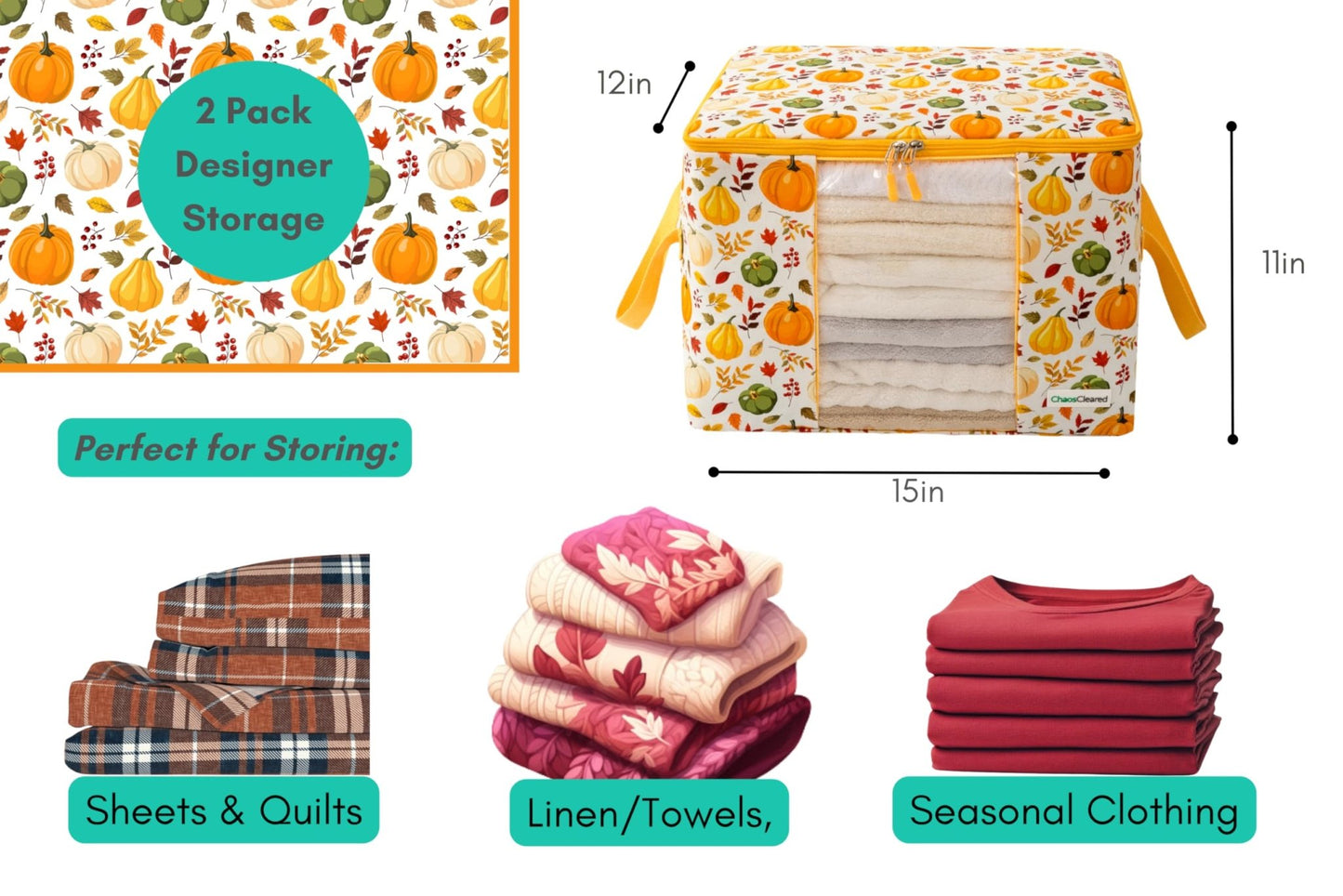 Chaos Cleared Pumpkin Bag 2 Pack - ChaosCleared