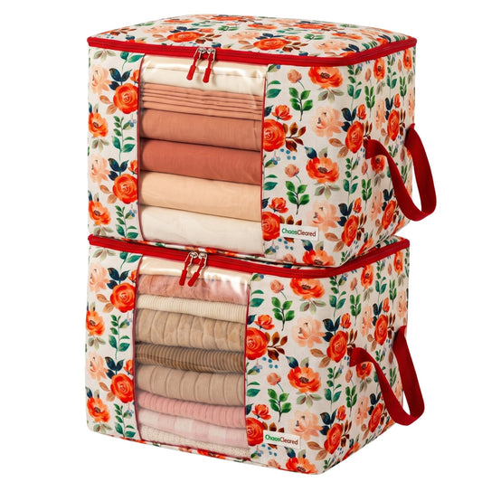 Chaos Cleared Red Floral Bag 2 Pack - ChaosCleared