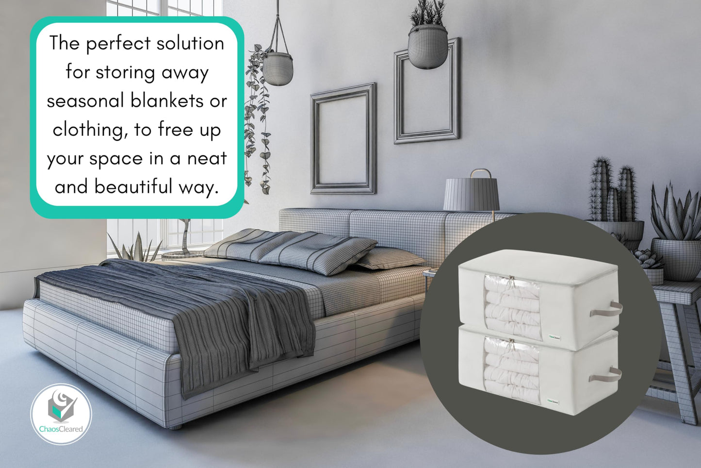 Chaos Cleared Gray Comforter Bag