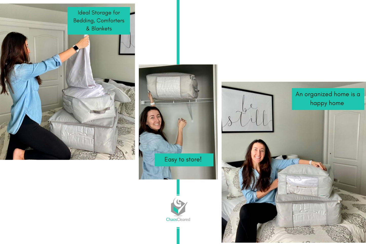 Chaos Cleared Gray Comforter Bag