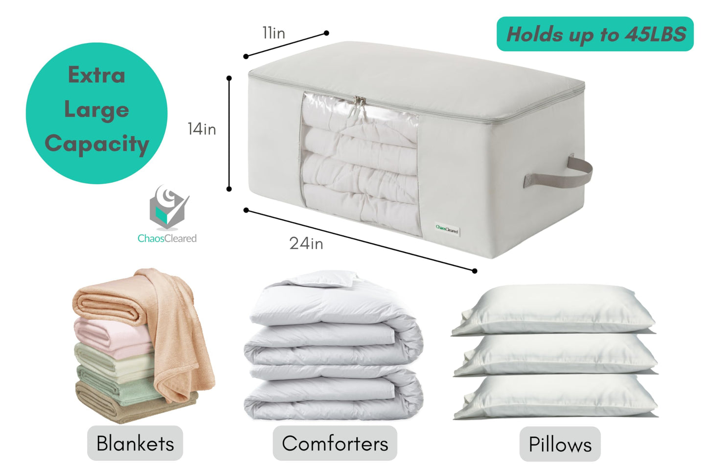 Chaos Cleared Gray Comforter Bag