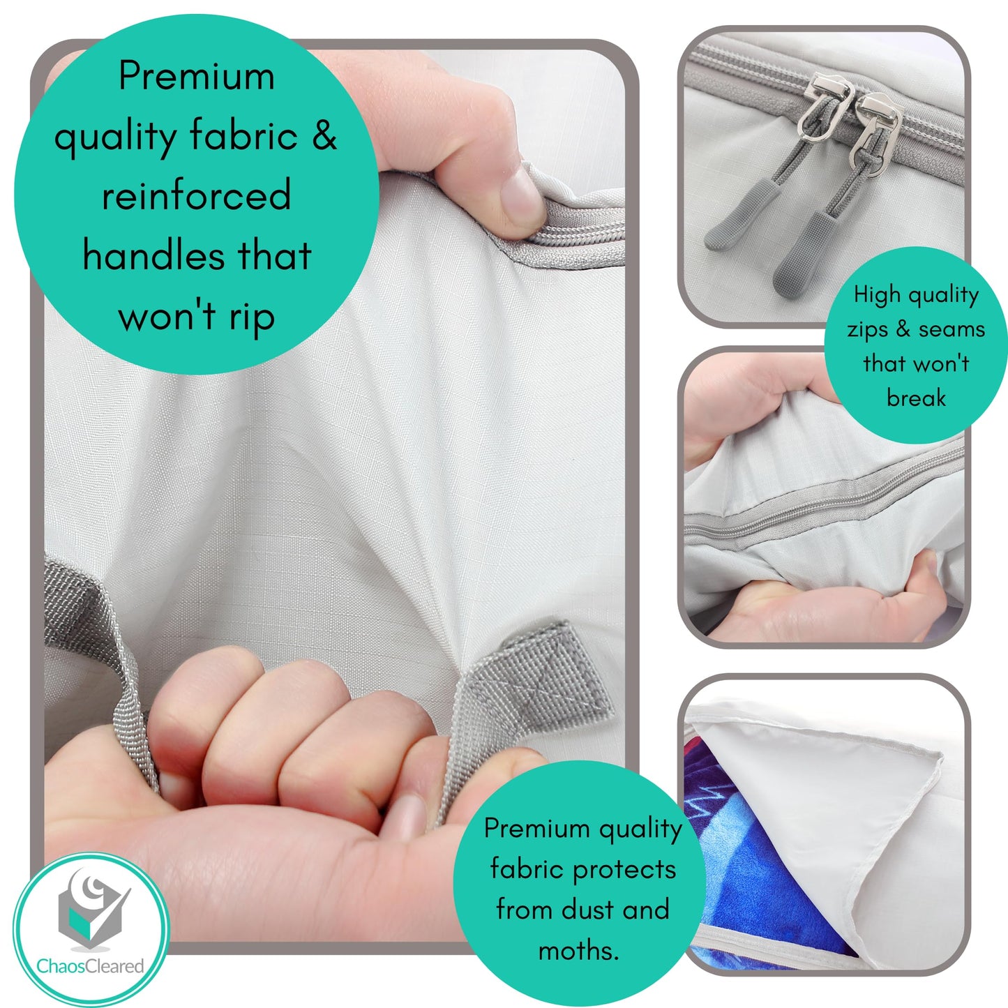 Chaos Cleared Gray Clothing Bag 2 Pack