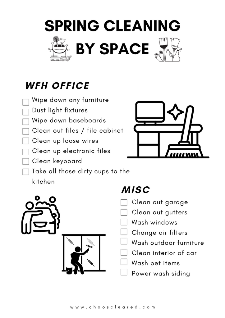 Spring Cleaning Printable Checklist Bundle