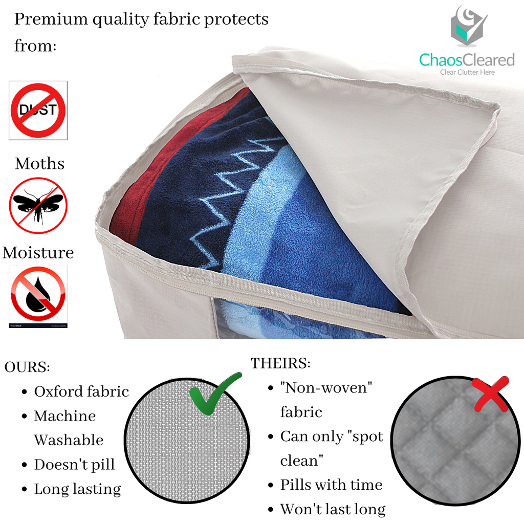 Chaos Cleared Under Bed Storage Bag, Gray